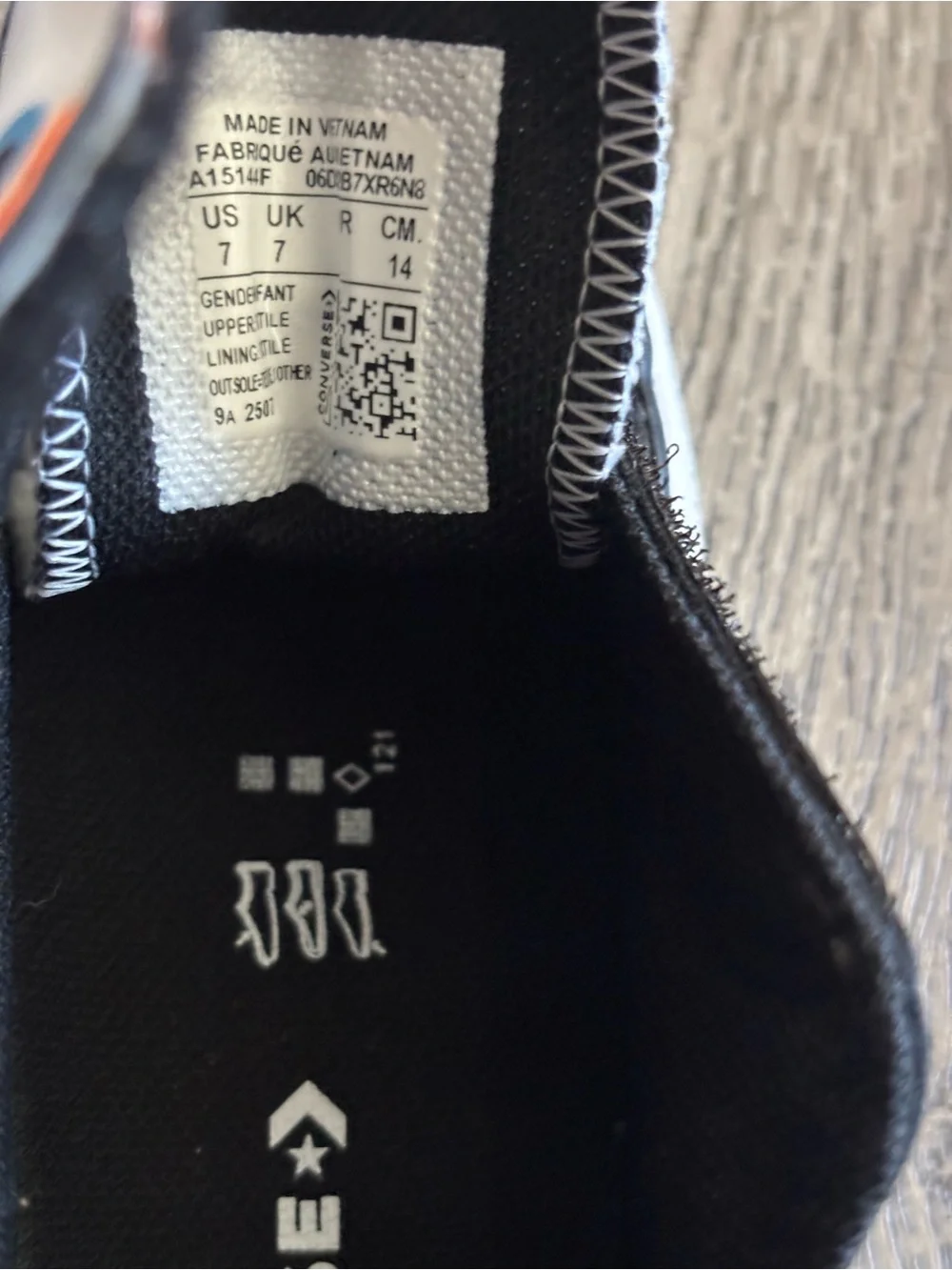 Converse Kids Penguin Slip-On Sneakers - Black/White with Orange Accent
